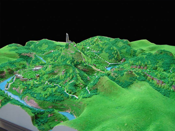 黑龙江景区地形地貌沙盘模型图